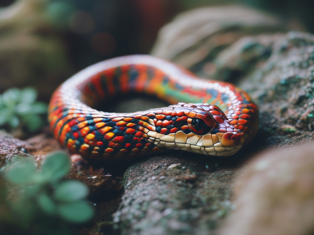 a very fancy colored snake on the groundLyme, HIV, Chronic Illness: somatic connection